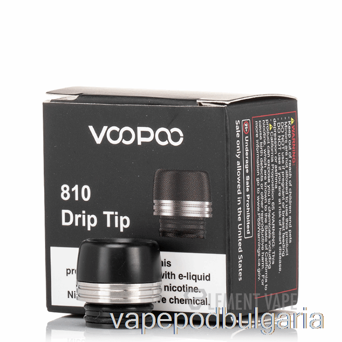 Vape Течности Voopoo 810 капков накрайник черен сребрист